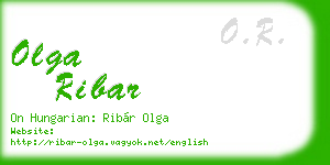 olga ribar business card