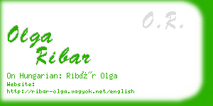 olga ribar business card